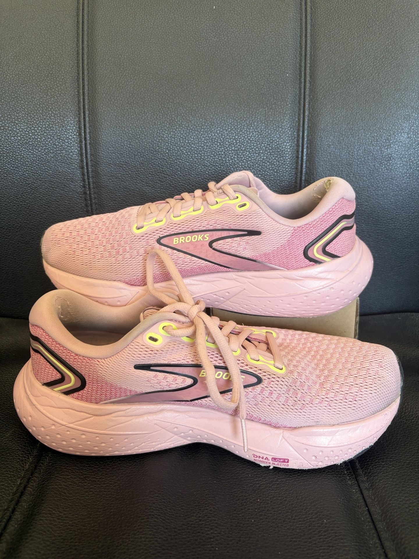 Women's Brooks Glycerin GTS 21, Zephyr/Violet/Green, Women's 8M