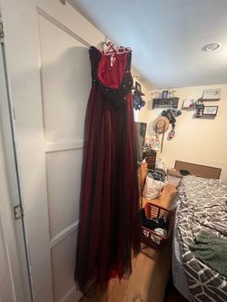 Red & Black Wedding / Formal Ball Gown – Size 18–22