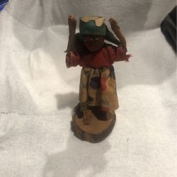 Vintage African American Cloth Rag Standing Doll