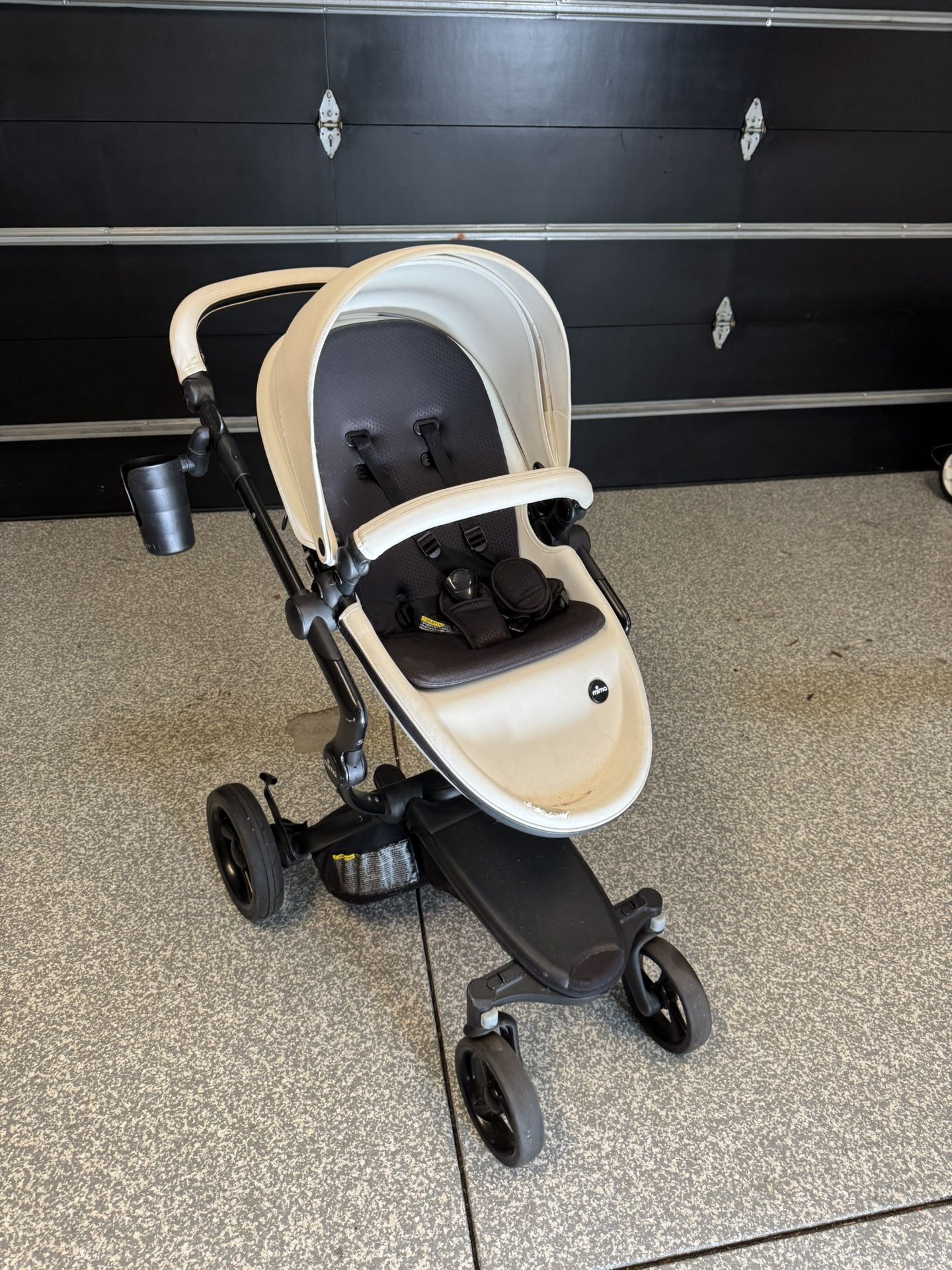 Mima Stroller White Leather