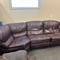 Leather Couch With Corner Piece With Hide A Bed  170