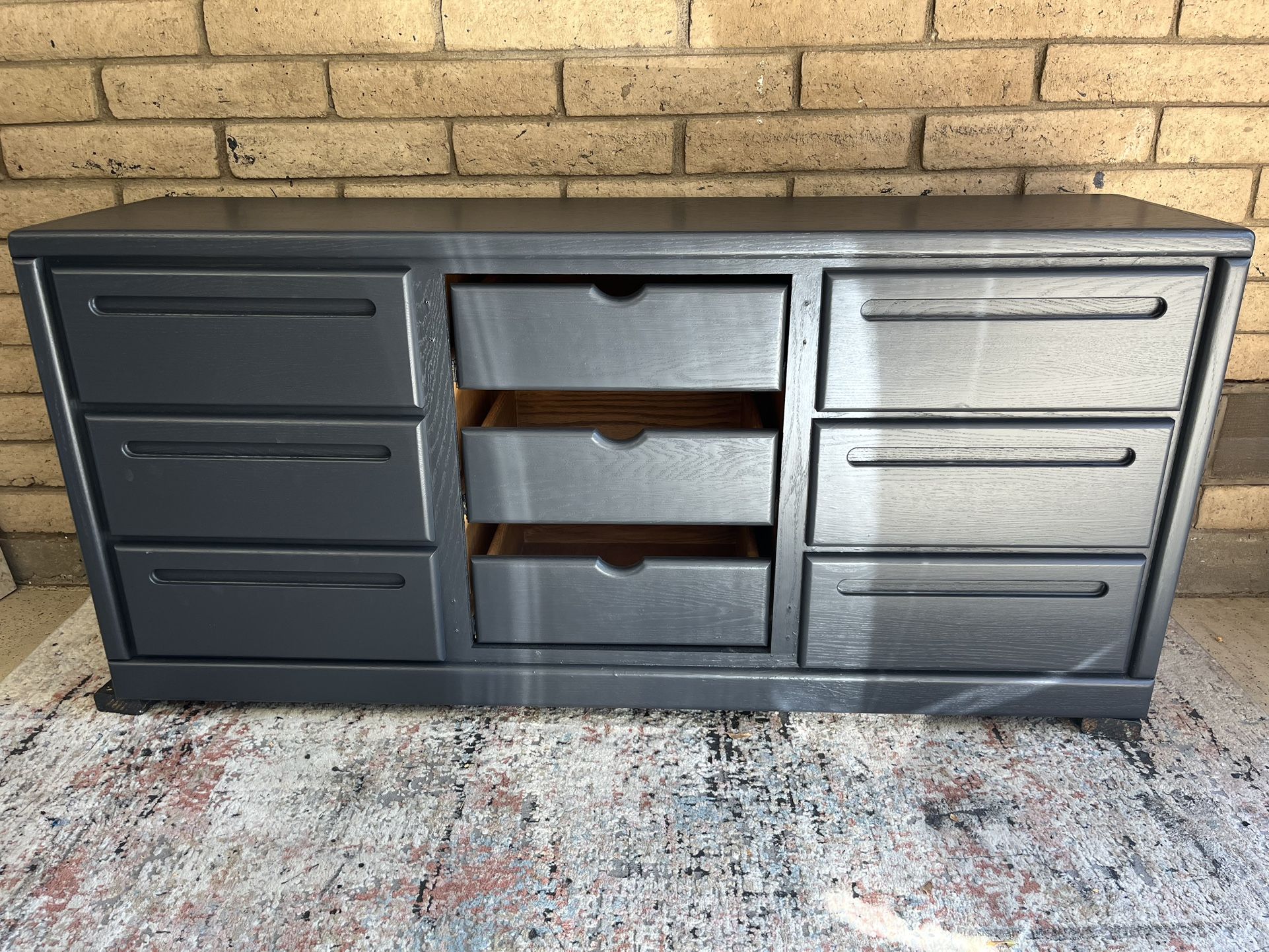 9 Drawer Dark Gray Dresser
