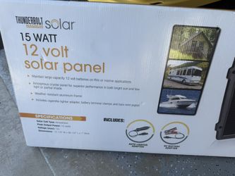 THUNDERBOLT SOLAR 15 Watt 12 Volt Solar Panel