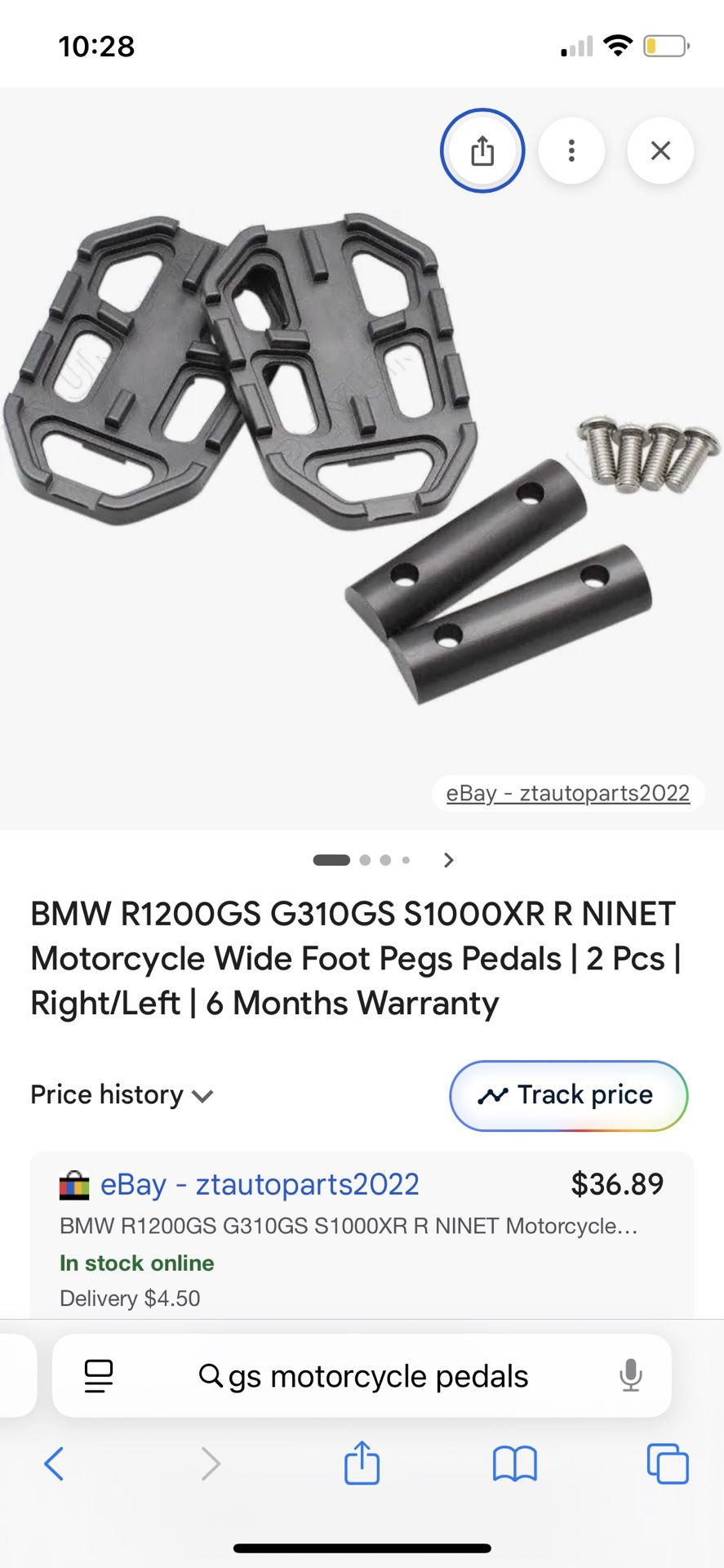 BMW R1200gs / G310GS / S1000xr Motorcycle Wide Door Peg Pedals 2pcs