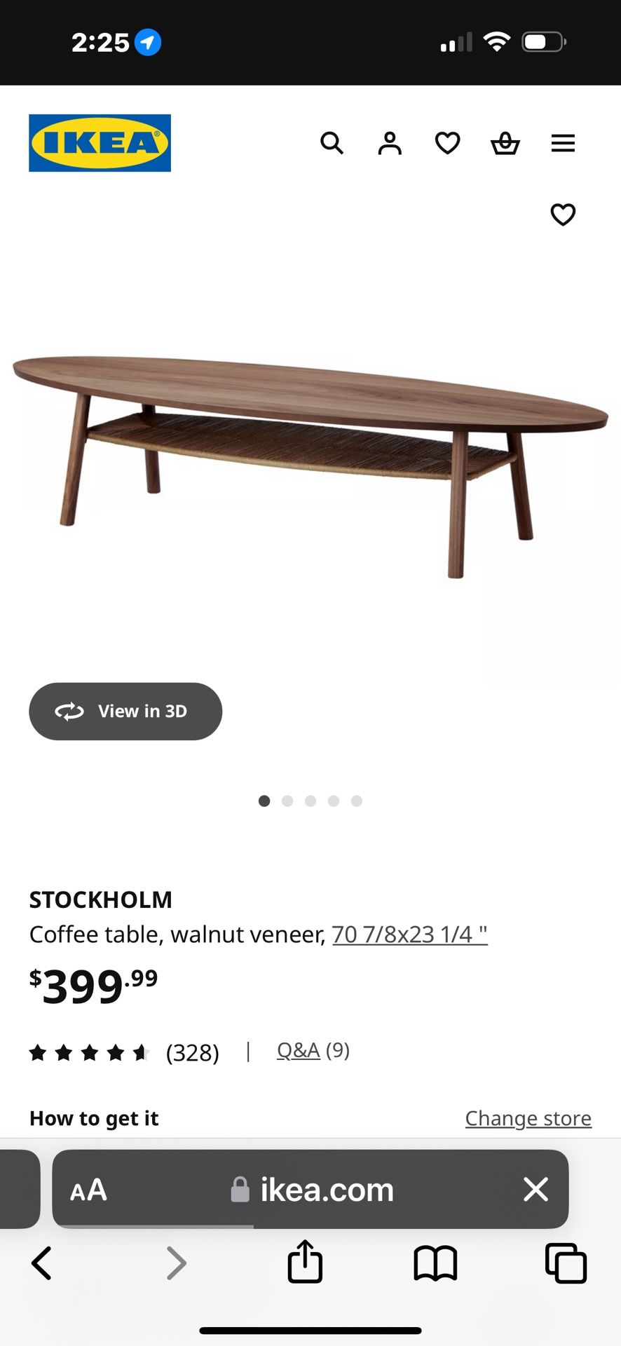 IKEA Stockholm Coffee Table For sale