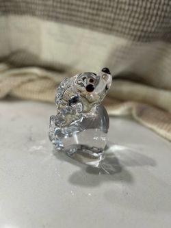 Vintage Crystal Art Dog Figurine