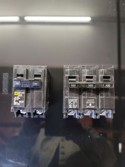 3 Pole 100 Amp Breaker And 2 pole 40 Amp Breaker