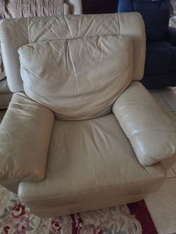 Leather recliner