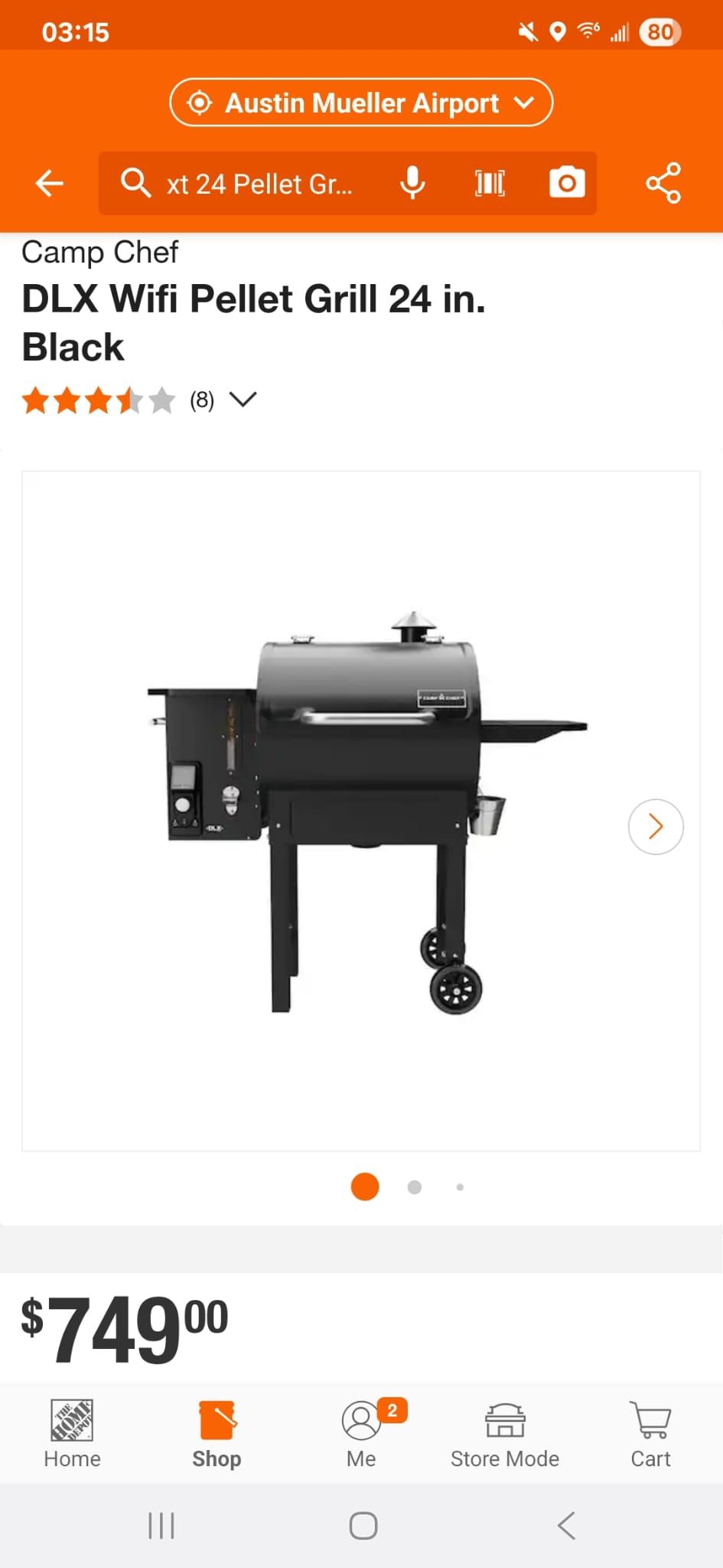 DLX Wifi Pellet Grill 24 in. Black