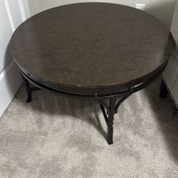 36" Rustic Round Coffee Table – Great Condition!