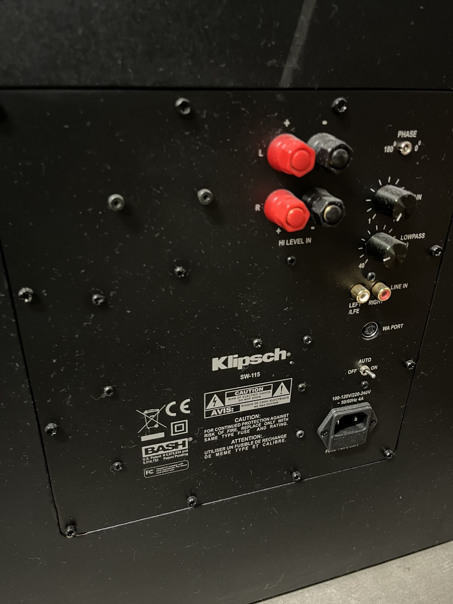 Klipsch 15 Subwoofer 