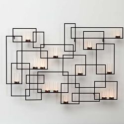 Crate and Barrel Circuit Bronze Wall Candle Holder