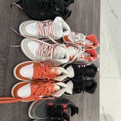 Boys/kids Shoes 6 Pairs Jordan And Nike Size 12C