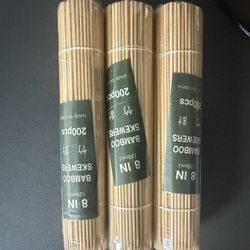 200PCS 8 inch Bamboo Skewers