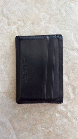 Mancini Black Leather Card Holder Wallet