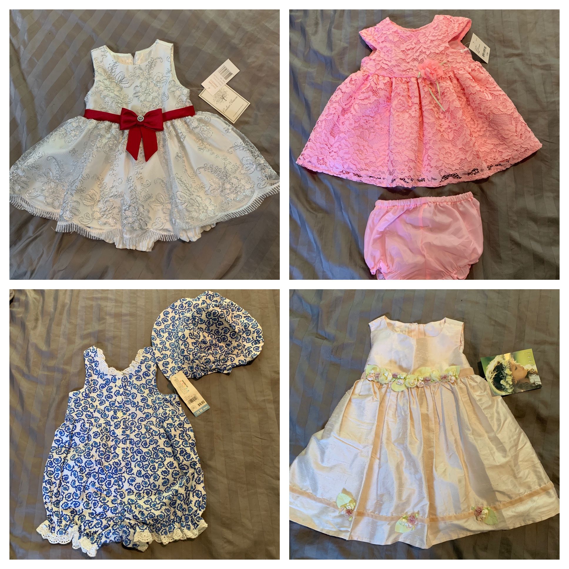 Toddler Girls Dresses Size 12 Plus Baby Combo