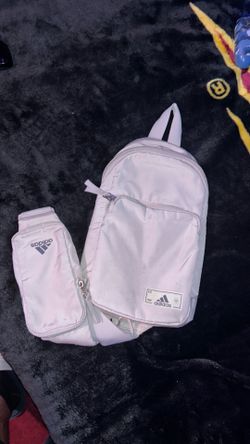 Adidas cream crossover bag w/ cell holder