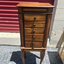 Standing Jewelry Cabinet Armoire
