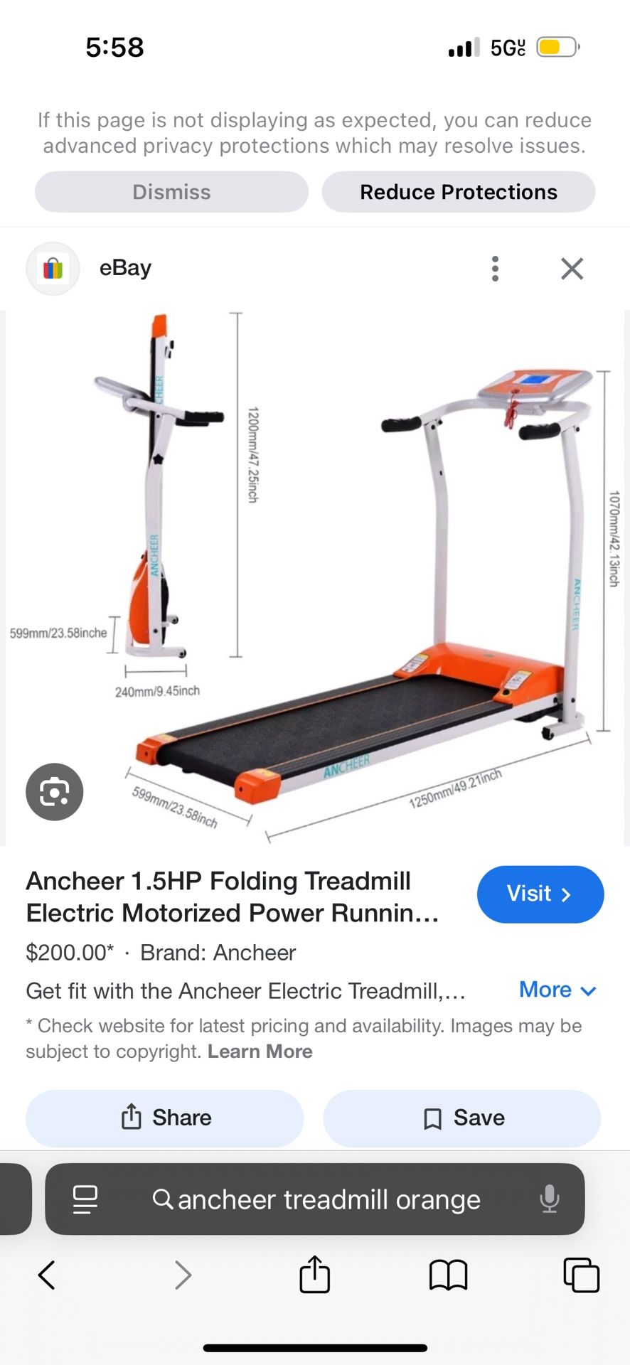 Garage Sale: Foldable Treadmill 