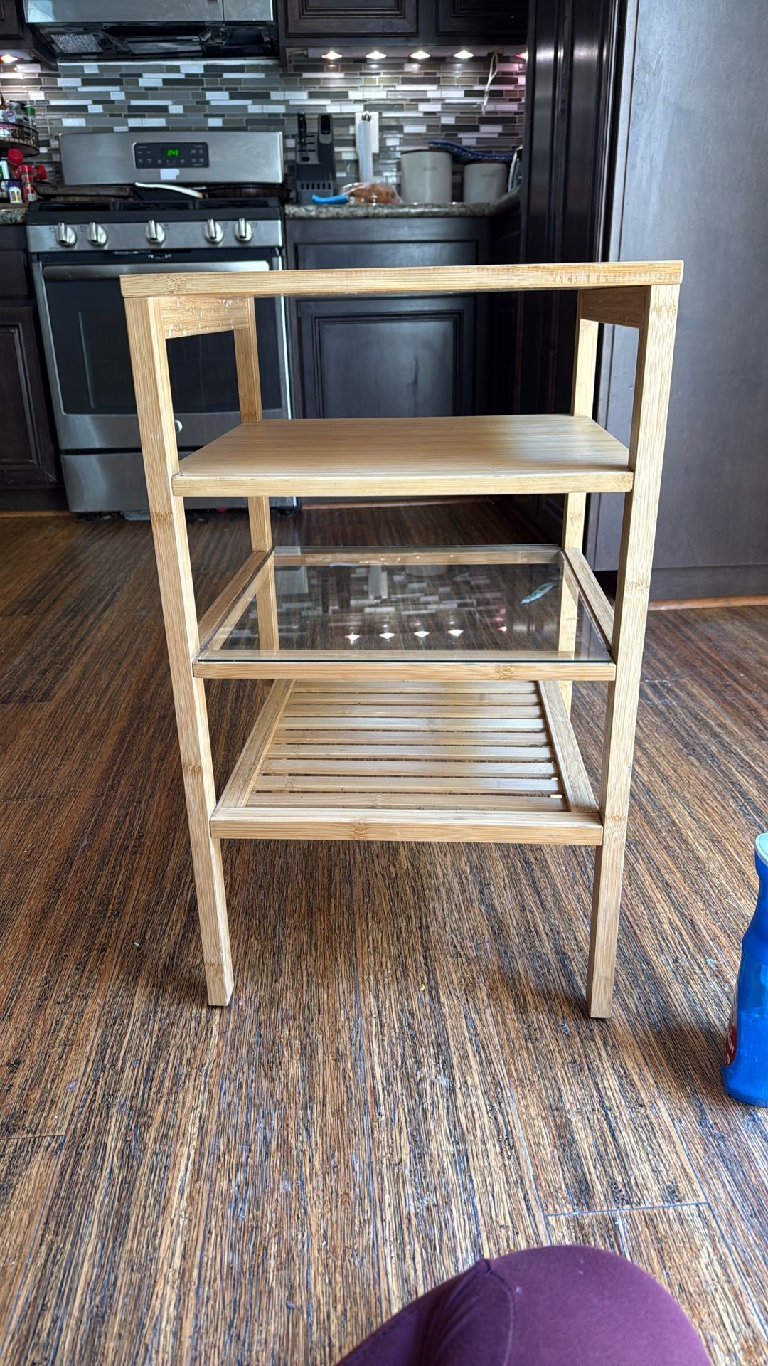 IKEA Nightstand W/ Glass Shelf