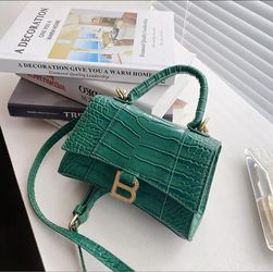 Balenciagia Dark Green Crossbody Bag 