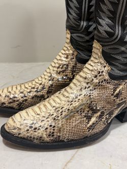 Snakeskin Cowboy Western Boots 12EE