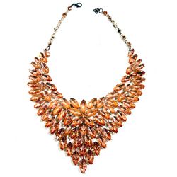 Crystal bin necklace costume jewelry
