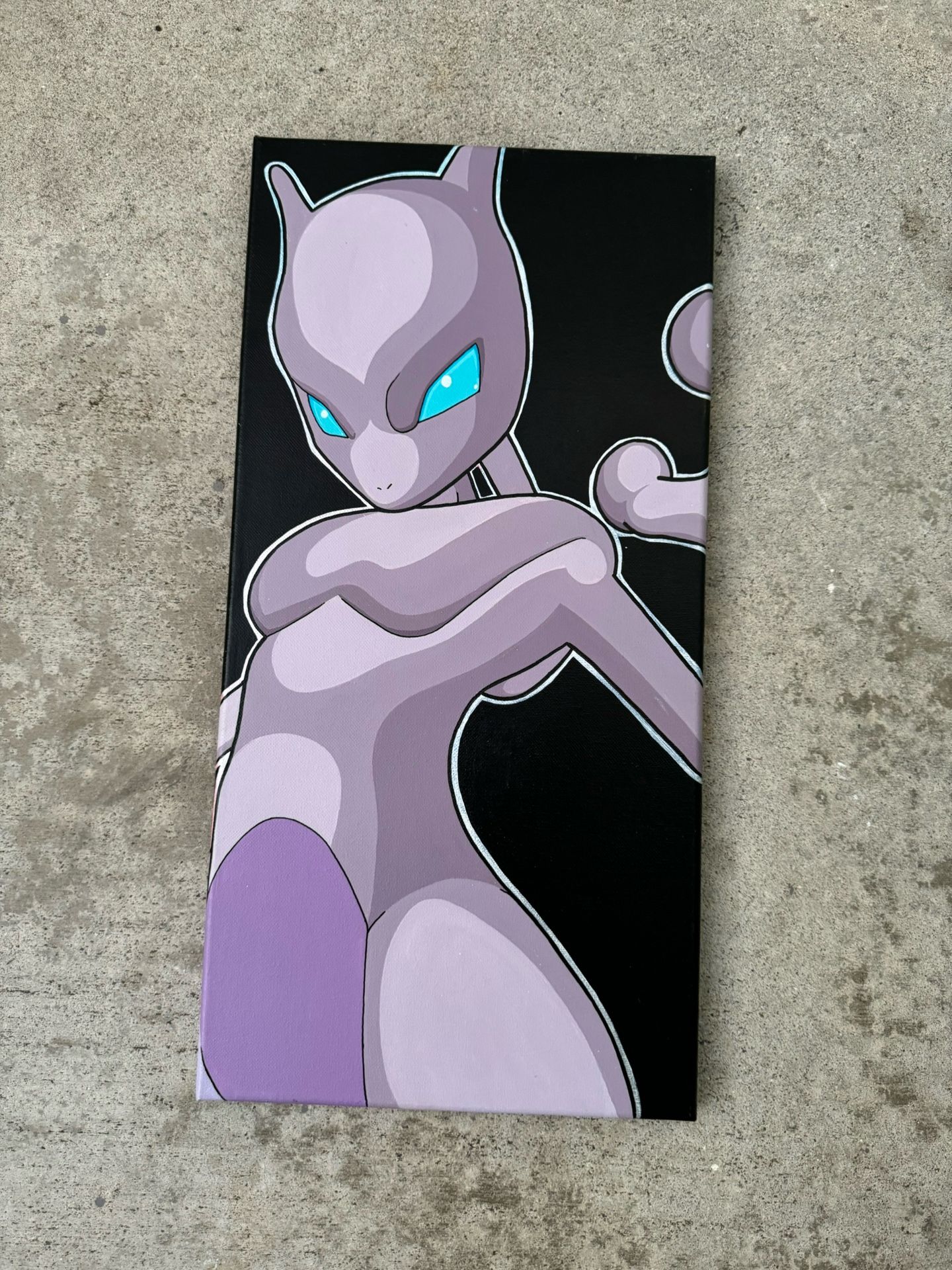 Mewtwo Pokémon Canvas Painting
