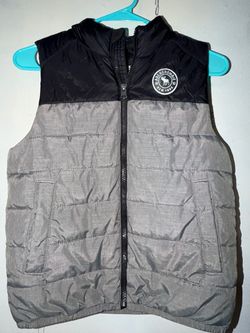 9/10 Abercrombie Kids Puffer Vest Black Gray
