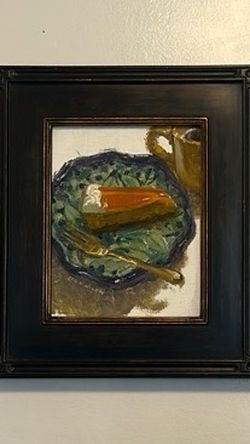 Framed Slice of Pie Oil Painting