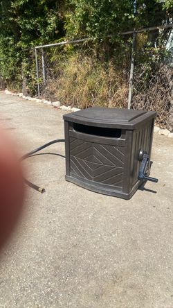 Water hose storage case brown color condition very good nice style