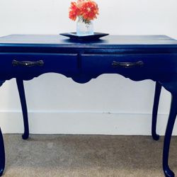 Refinished Vintage Console Table 