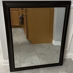 2 Dark Brown 29” W x 35”H Bathroom Mirror