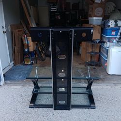 TV Stand w/glass shelves (3)