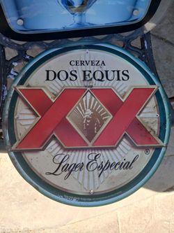 Dos Equis Lager Especial Round Metal Sign