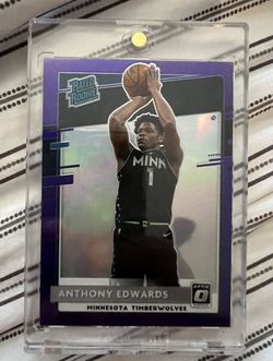 2021 Donruss Optic Purple Anthony Edwards RC.