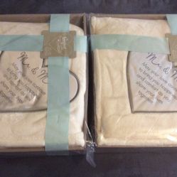2 Mr. & Mrs. Plush Blankets - Brand New!