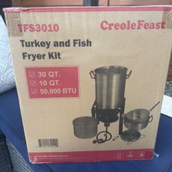CreoleFeast Turkey & Fish Fryer Kit – Like New (Used Once)