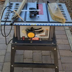 Ryobi 10" Table Saw BTS10S Eith Stand. Complete Nice