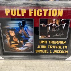 Beautifully Framed Signed Pulp Fiction Photos