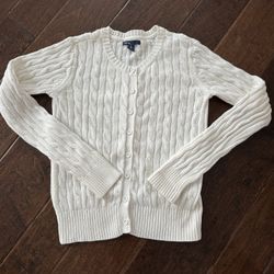 Like New GAP Kids Cable Knit Cardigan 100% Cotton