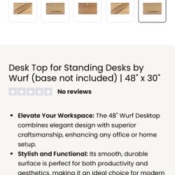 Desk Top for Standing