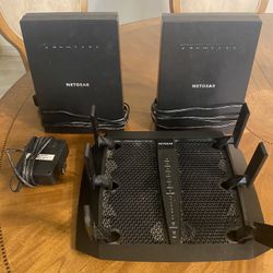 Netgear X6S Router And 2 Extenders