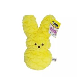 Peeps 9" Dan Dee Marshmallow Bunny Rabbit Yellow Plush Stuffed Animal New 