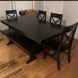 Black Dining Table Set