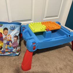Mega Blocks Table & Legos