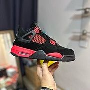 Men's sneakers, black and red