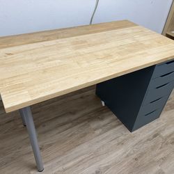 Hand Made Solid Wood Office Desk With Drawers