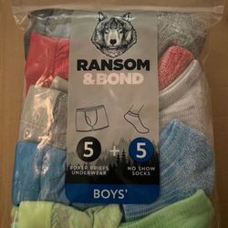 Boys Boxer  & sox Set Of 5 (S,M, L)