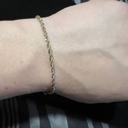 Rope Bracelet Gold Plated 14K 